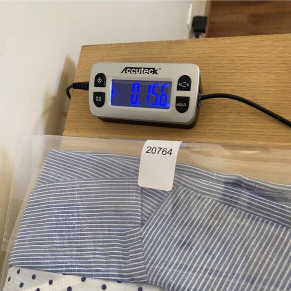 Gap Jacket Womens 20 Plus Academy Blazer Blue Mini Stripe Linen Blend Button NWT - Picture 11 of 11